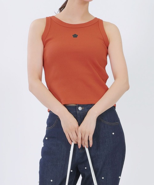 MARY QUANT - 新品 24SS MARYQUANT デイジー リブニットトップス ノースリーブ MARY QUANT タンクトップ ノースリーブ マリークワント mary