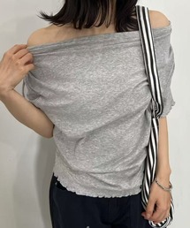 ドレープリボンカットソー