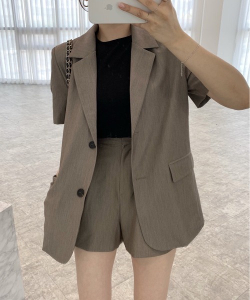 WEGO(ウィゴー)の「WEGO/【セットアップ対応】シックショートパンツ(その他パンツ・レディース・ブラウン/グレー・MEDIUM/LARGE)」の7枚目の写真