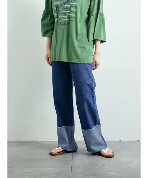 SM2(エスエムツー)の「デニムロールアップパンツ(その他パンツ・レディース・サックスブルー/ネイビー・M/L)」の3枚目の写真