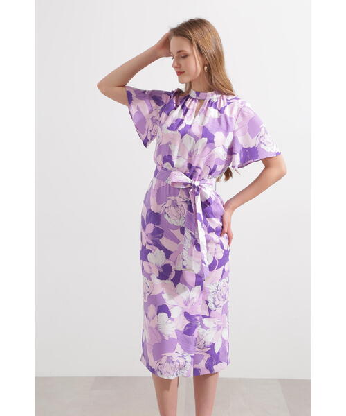 「WEB限定品」グラフィカルフラワープリントワンピース サイズ36サイズ セール】【WEB限定品】グラフィカルフラワープリントワンピース