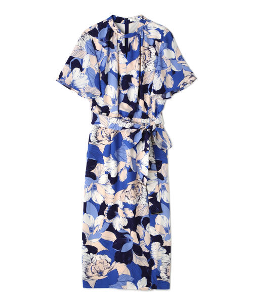 セール】【WEB限定品】グラフィカルフラワープリントワンピース