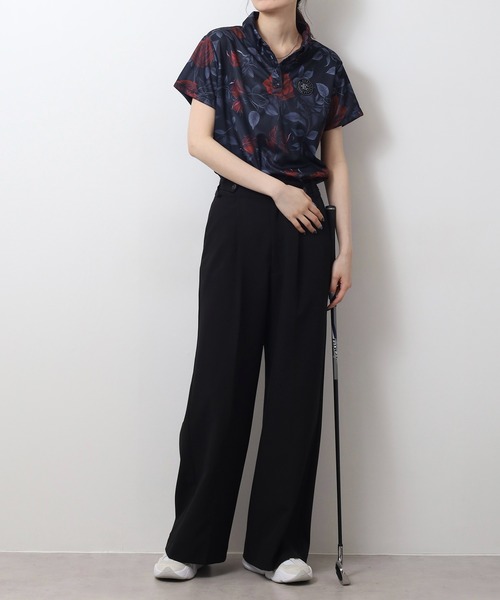FUNALIVE(ファンアライブ)の「ブラックローズ柄ポロシャツ ゴルフ(ポロシャツ・レディース・その他・M/L/WOMENS L)」の4枚目の写真