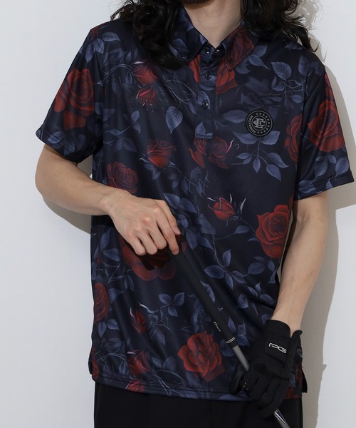 FUNALIVE(ファンアライブ)の「ブラックローズ柄ポロシャツ ゴルフ(ポロシャツ・レディース・その他・M/L/WOMENS L)」の8枚目の写真