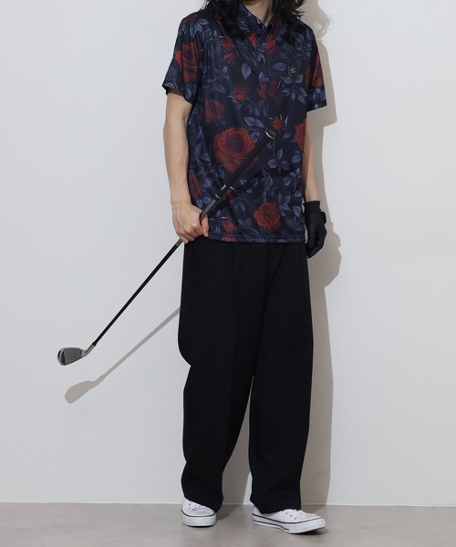 FUNALIVE(ファンアライブ)の「ブラックローズ柄ポロシャツ ゴルフ(ポロシャツ・レディース・その他・M/L/WOMENS L)」の11枚目の写真