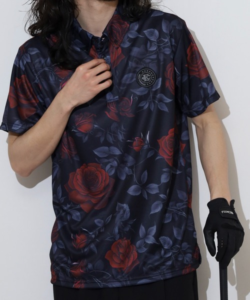 FUNALIVE(ファンアライブ)の「ブラックローズ柄ポロシャツ ゴルフ(ポロシャツ・レディース・その他・M/L/WOMENS L)」の9枚目の写真