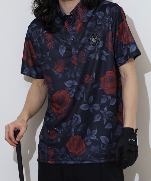 FUNALIVE(ファンアライブ)の「ブラックローズ柄ポロシャツ ゴルフ(ポロシャツ・レディース・その他・M/L/WOMENS L)」の10枚目の写真