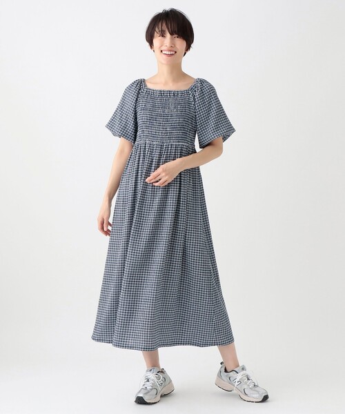 【新品】アフタヌーンティー　タックワンピース　リバティプリント セール】タックワンピース/リバティプリント（ワンピース