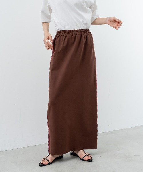 refinedworks（リファインドワークス）の「【refinedworks】カジュアル に映える サイドラインスカート（スカート・レディース・ボルドー/ブラウン/ブラック・FREE）」の7枚目の写真