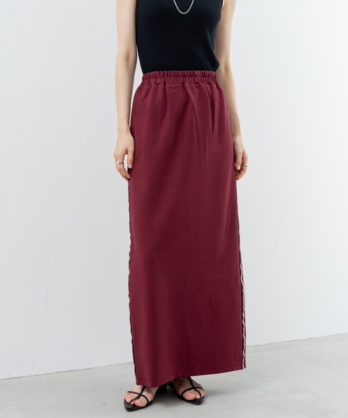 refinedworks（リファインドワークス）の「【refinedworks】カジュアル に映える サイドラインスカート（スカート・レディース・ボルドー/ブラウン/ブラック・FREE）」の5枚目の写真