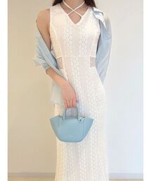 MERCURYDUO | カットレースブロッキングマーメイドワンピース(ワンピース)