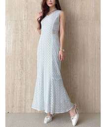 MERCURYDUO | カットレースブロッキングマーメイドワンピース(ワンピース)