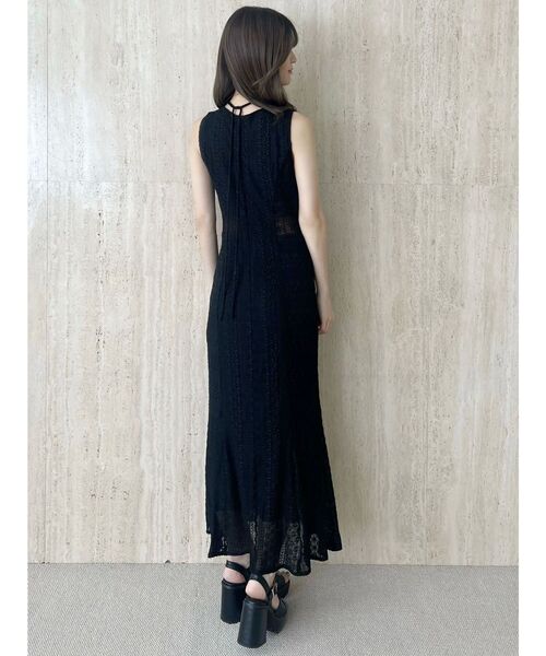 MERCURYDUO(マーキュリーデュオ)の「カットレースブロッキングマーメイドワンピース(ワンピース・レディース・ブラック/ライトブルー/オフホワイト・SMALL/MEDIUM)」の11枚目の写真