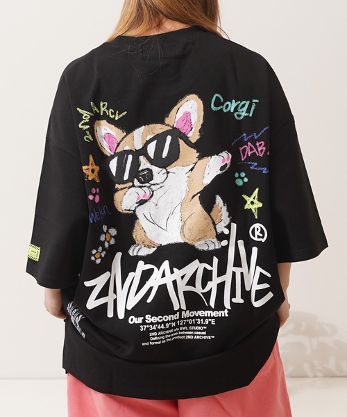 1111clothing(ワンフォークロージング)の「【2ND ARCHIVE】オーバーサイズ クレヨンタッチ プリント Tシャツ / Oversized Crayon Touch Print T-Shirt(Tシャツ/カットソー・メンズ・ピンク系1/ピンク系2/ピンク系3/ブラック系1/グリーン系2/ブラック系3/ホワイト系1/ホワイト系2/グリーン系1/ブラック系2/ホワイト系3/グリーン系3・FREE)」の5枚目の写真