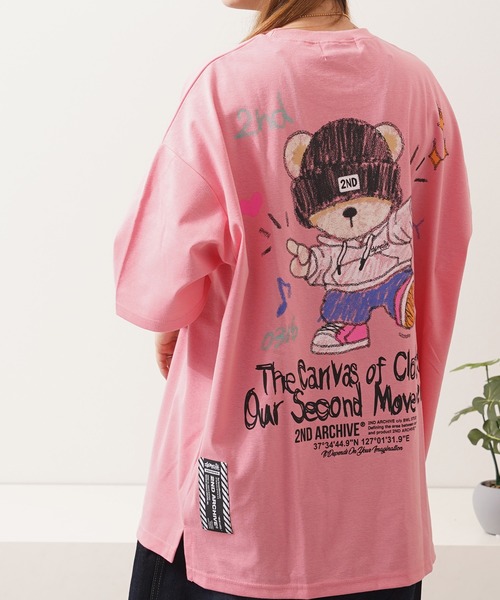 1111clothing(ワンフォークロージング)の「【2ND ARCHIVE】オーバーサイズ クレヨンタッチ プリント Tシャツ / Oversized Crayon Touch Print T-Shirt(Tシャツ/カットソー・メンズ・ピンク系1/ピンク系2/ピンク系3/ブラック系1/グリーン系2/ブラック系3/ホワイト系1/ホワイト系2/グリーン系1/ブラック系2/ホワイト系3/グリーン系3・FREE)」の10枚目の写真