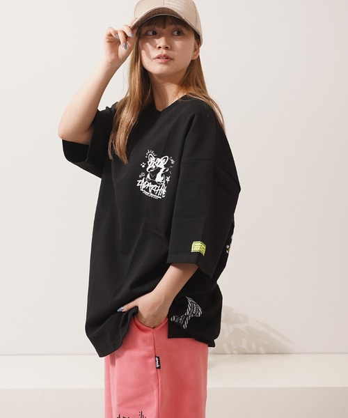 1111clothing(ワンフォークロージング)の「【2ND ARCHIVE】オーバーサイズ クレヨンタッチ プリント Tシャツ / Oversized Crayon Touch Print T-Shirt(Tシャツ/カットソー・メンズ・ピンク系1/ピンク系2/ピンク系3/ブラック系1/グリーン系2/ブラック系3/ホワイト系1/ホワイト系2/グリーン系1/ブラック系2/ホワイト系3/グリーン系3・FREE)」の18枚目の写真