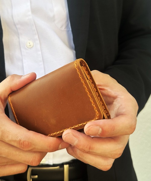 ARCADE（アーケード）の「牛本革 名刺入れ レザービジネスカードケース（名刺入れ・メンズ・グリーン/レッド/ダークブラウン/ブラウン/ブルー/ブラック・ONESIZE）」の3枚目の写真