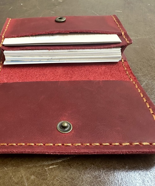 ARCADE（アーケード）の「牛本革 名刺入れ レザービジネスカードケース（名刺入れ・メンズ・グリーン/レッド/ダークブラウン/ブラウン/ブルー/ブラック・ONESIZE）」の15枚目の写真