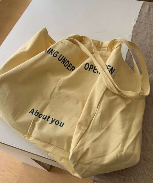 Vipoa(ヴィポア)の「logo canvas bag(トートバッグ・レディース・カーキ/ブラック/アイボリー/イエロー/レッド/ピンク・FREE)」の5枚目の写真