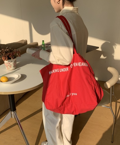Vipoa(ヴィポア)の「logo canvas bag(トートバッグ・レディース・カーキ/ブラック/アイボリー/イエロー/レッド/ピンク・FREE)」の16枚目の写真
