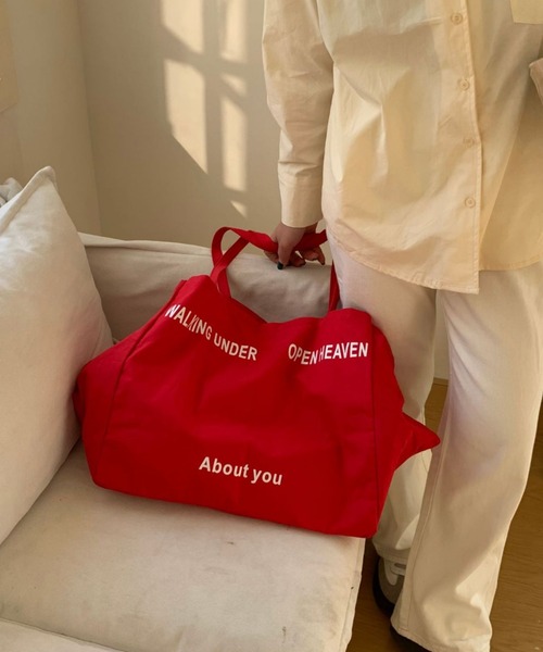 Vipoa(ヴィポア)の「logo canvas bag(トートバッグ・レディース・カーキ/ブラック/アイボリー/イエロー/レッド/ピンク・FREE)」の14枚目の写真