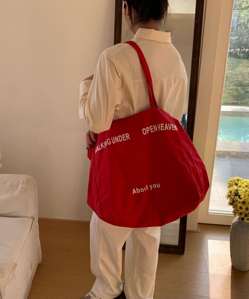 Vipoa(ヴィポア)の「logo canvas bag(トートバッグ・レディース・カーキ/ブラック/アイボリー/イエロー/レッド/ピンク・FREE)」の10枚目の写真