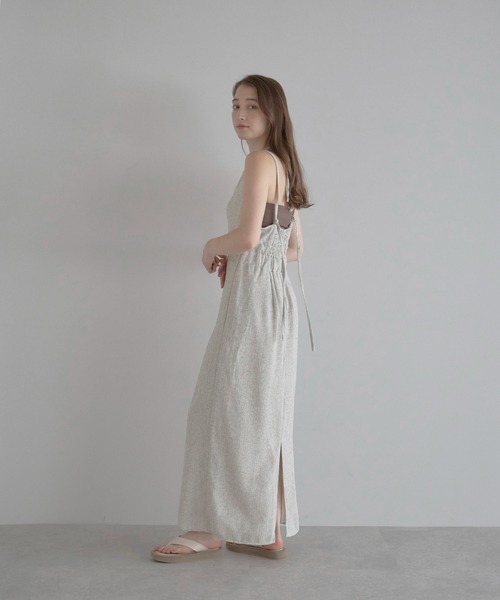 セール】【MINERTE】summer tweed halter neck dress / サマー