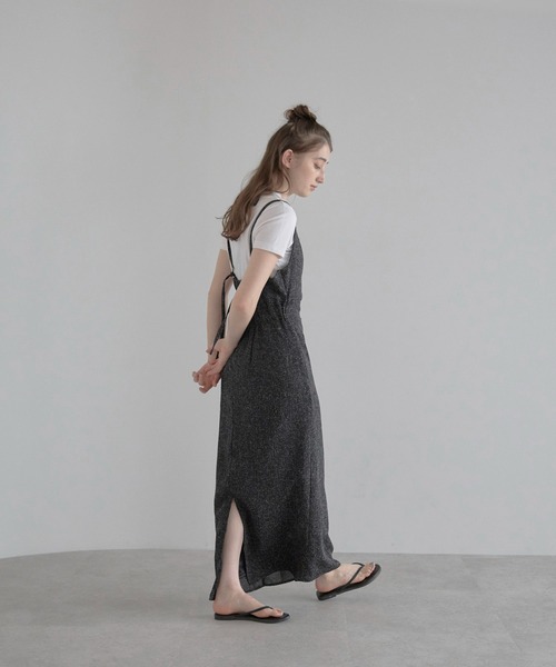 セール】【MINERTE】summer tweed halter neck dress / サマー