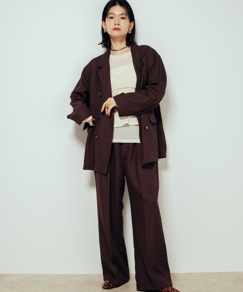Shelly island(シェリーアイランド)の「ダブルウエストパンツ(その他パンツ・レディース・ブラック/ブラウン/チャコールグレー・FREE)」の16枚目の写真