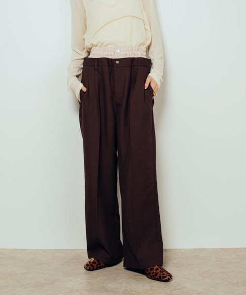 Shelly island(シェリーアイランド)の「ダブルウエストパンツ(その他パンツ・レディース・ブラック/ブラウン/チャコールグレー・FREE)」の15枚目の写真