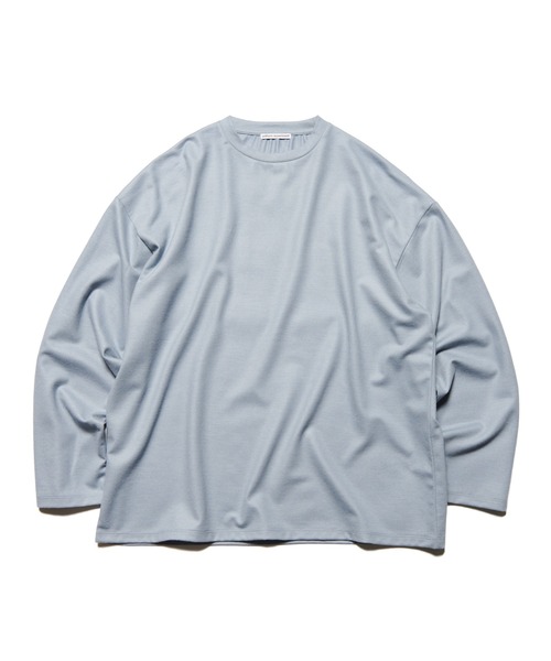 uniform experiment（ユニフォームエクスペリメント）の「SILKY MILLED WOOL LOOSE L/S TEE（Tシャツ/カットソー・メンズ・ブラック/ライトグレー/ブラウン・2/1/3/4）」の2枚目の写真