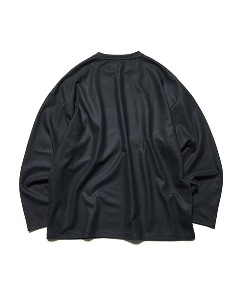 uniform experiment（ユニフォームエクスペリメント）の「SILKY MILLED WOOL LOOSE L/S TEE（Tシャツ/カットソー・メンズ・ブラック/ライトグレー/ブラウン・2/1/3/4）」の5枚目の写真