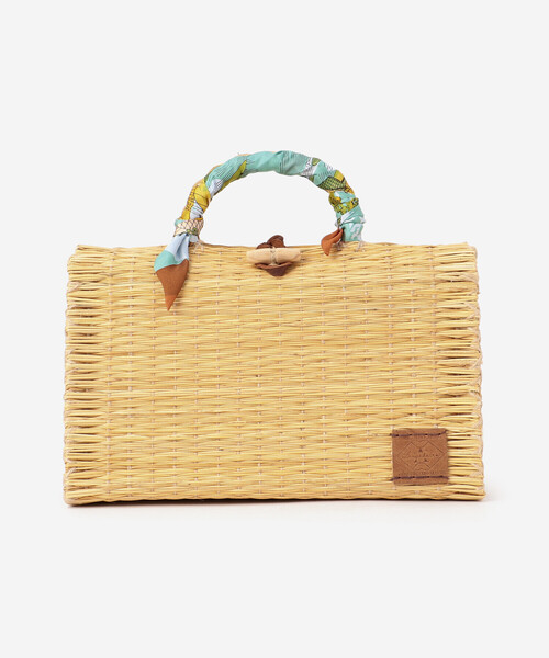 manipuri（マニプリ）の「manipuri | スカーフハンドル トートバッグ M WOMEN（かごバッグ・レディース・ピンク系その他・M）」の8枚目の写真