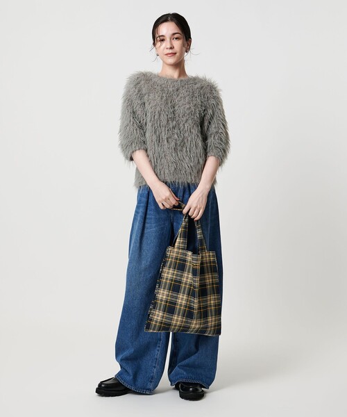 BEAUTY&YOUTH UNITED ARROWS(ビューティーアンドユースユナイテッドアローズ)の「チェック パッカブル トートバッグ(トートバッグ・レディース・ピンク/ネイビー・FREE)」の11枚目の写真