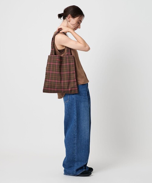 BEAUTY&YOUTH UNITED ARROWS(ビューティーアンドユースユナイテッドアローズ)の「チェック パッカブル トートバッグ(トートバッグ・レディース・ピンク/ネイビー・FREE)」の12枚目の写真