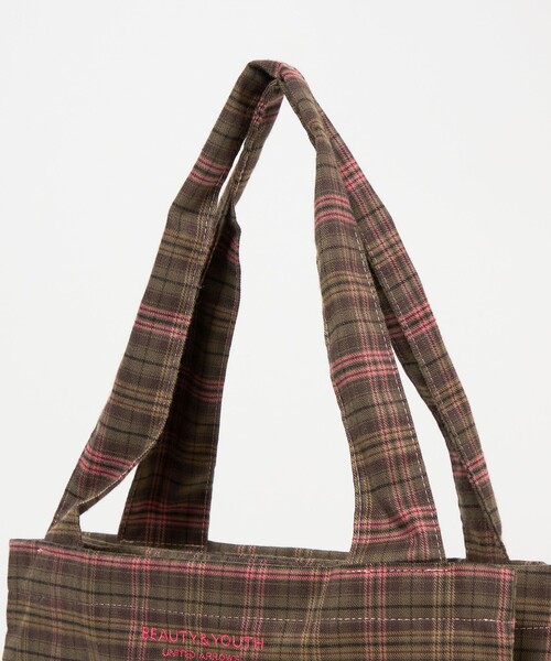 BEAUTY&YOUTH UNITED ARROWS(ビューティーアンドユースユナイテッドアローズ)の「チェック パッカブル トートバッグ(トートバッグ・レディース・ピンク/ネイビー・FREE)」の17枚目の写真