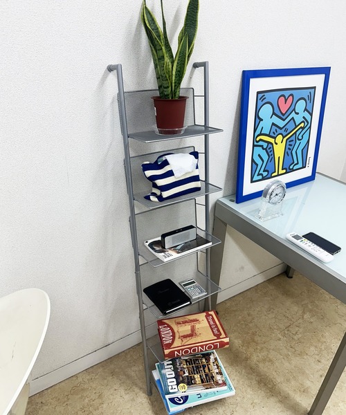 ハンドメイド　コンパクトシェルフ　棚　オーダー受け付けます スチールコンパクト ラダーシェルフ ミニラック 棚（収納グッズ