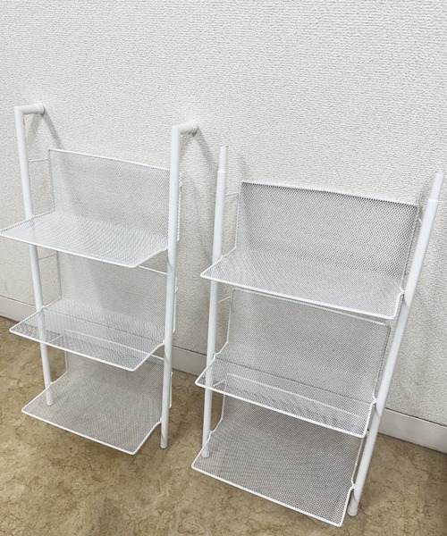 スチールコンパクト ラダーシェルフ ミニラック 棚（収納グッズ