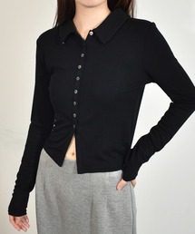 【kiehtova】slim collar cardigan/スリム カラー カーディガン