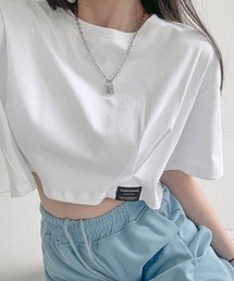 maison de LATIR（メゾンドラティール）の「大人カジュアル今夏トレンドの半袖クロップドTシャツ。イチオシ夏服ショート丈T。（Tシャツ/カットソー）」