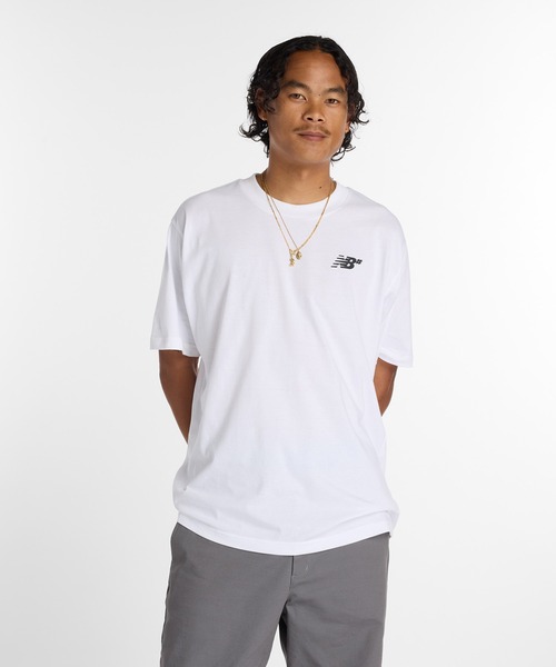 NEW BALANCE(ニューバランス)の「Numeric Small ロゴ T-Shirt(Tシャツ/カットソー・メンズ・ホワイト/ブラック・XX-LARGE/X-LARGE/LARGE/MEDIUM/SMALL)」の1枚目の写真
