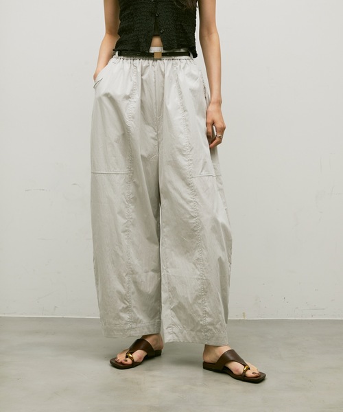 Lutim by u(ルチバイユー)の「Easy waist barrel pants / イージーウエストバレルパンツ(その他パンツ・レディース・グレー/ブラウン・FREE)」の5枚目の写真