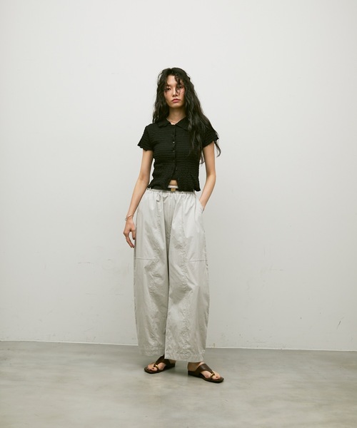 Lutim by u(ルチバイユー)の「Easy waist barrel pants / イージーウエストバレルパンツ(その他パンツ・レディース・グレー/ブラウン・FREE)」の8枚目の写真