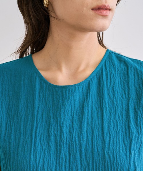 ROPE'(ロペ)の「【WEB・一部店舗限定】バックシャンティアードワンピース/洗える(ワンピース・レディース・ターコイズブルー/ブラック・FREE)」の7枚目の写真