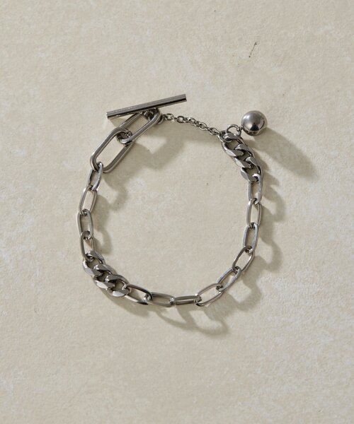 ear PAPILLONNER（イアパピヨネ）の「《金属アレルギー対応/ステンレス》MIXチェーンブレスレット（ブレスレット・レディース・シルバー/ゴールド・FREE）」の6枚目の写真