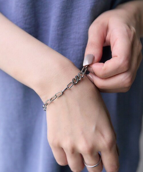 ear PAPILLONNER（イアパピヨネ）の「《金属アレルギー対応/ステンレス》MIXチェーンブレスレット（ブレスレット・レディース・シルバー/ゴールド・FREE）」の15枚目の写真