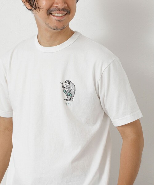 NOLLEY’S(ノーリーズ)の「【STONEWOLD】yei 2 プリントTシャツ 25SS(Tシャツ/カットソー・メンズ・ホワイト/チャコールグレー/グレイッシュベージュ/グレイッシュブルー・S/M/L)」の2枚目の写真