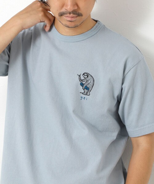NOLLEY’S(ノーリーズ)の「【STONEWOLD】yei 2 プリントTシャツ 25SS(Tシャツ/カットソー・メンズ・ホワイト/チャコールグレー/グレイッシュベージュ/グレイッシュブルー・S/M/L)」の1枚目の写真
