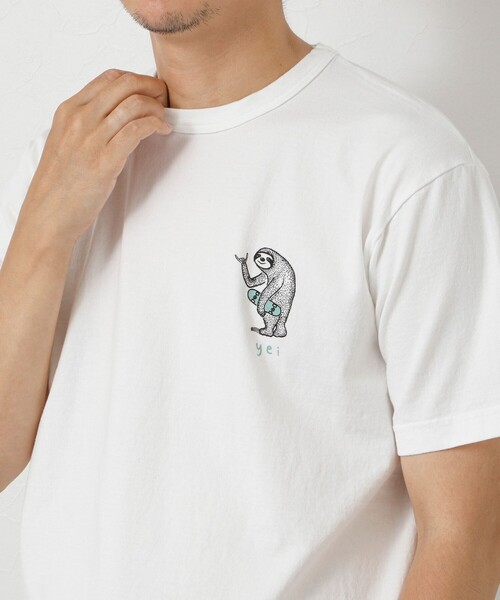 NOLLEY’S(ノーリーズ)の「【STONEWOLD】yei 2 プリントTシャツ 25SS(Tシャツ/カットソー・メンズ・ホワイト/チャコールグレー/グレイッシュベージュ/グレイッシュブルー・S/M/L)」の5枚目の写真