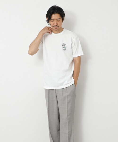 NOLLEY’S(ノーリーズ)の「【STONEWOLD】yei 2 プリントTシャツ 25SS(Tシャツ/カットソー・メンズ・ホワイト/チャコールグレー/グレイッシュベージュ/グレイッシュブルー・S/M/L)」の13枚目の写真